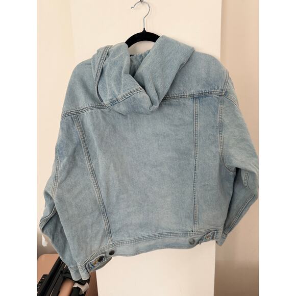 NWT BÉIS Beis x Gap Oversized Denim Jean Cocoon Jacket Coat - Picture 6 of 8